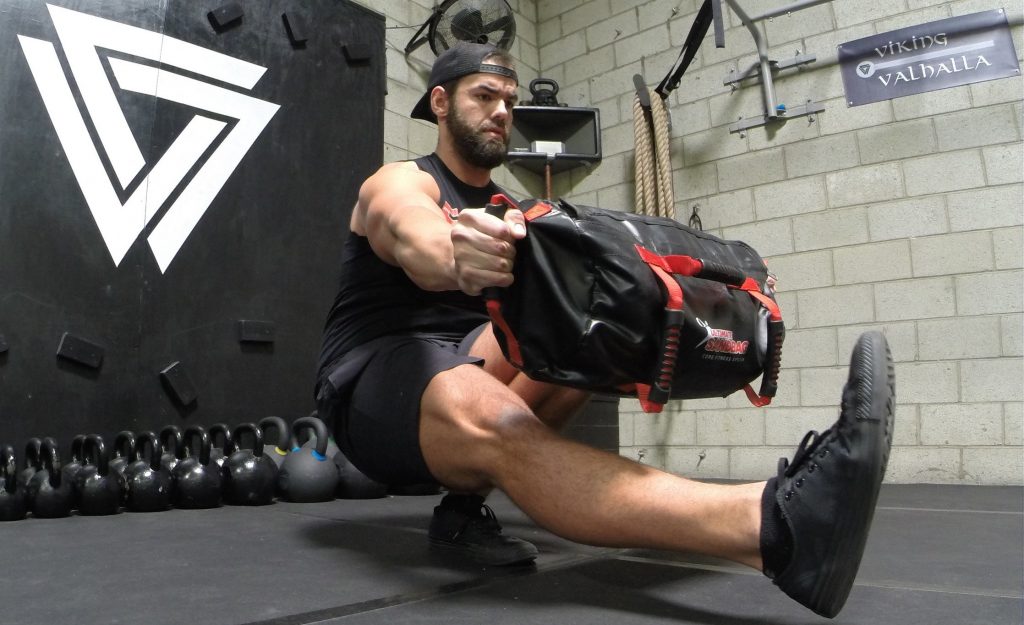 sandbag single leg squat