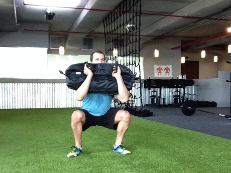 sandbag squats