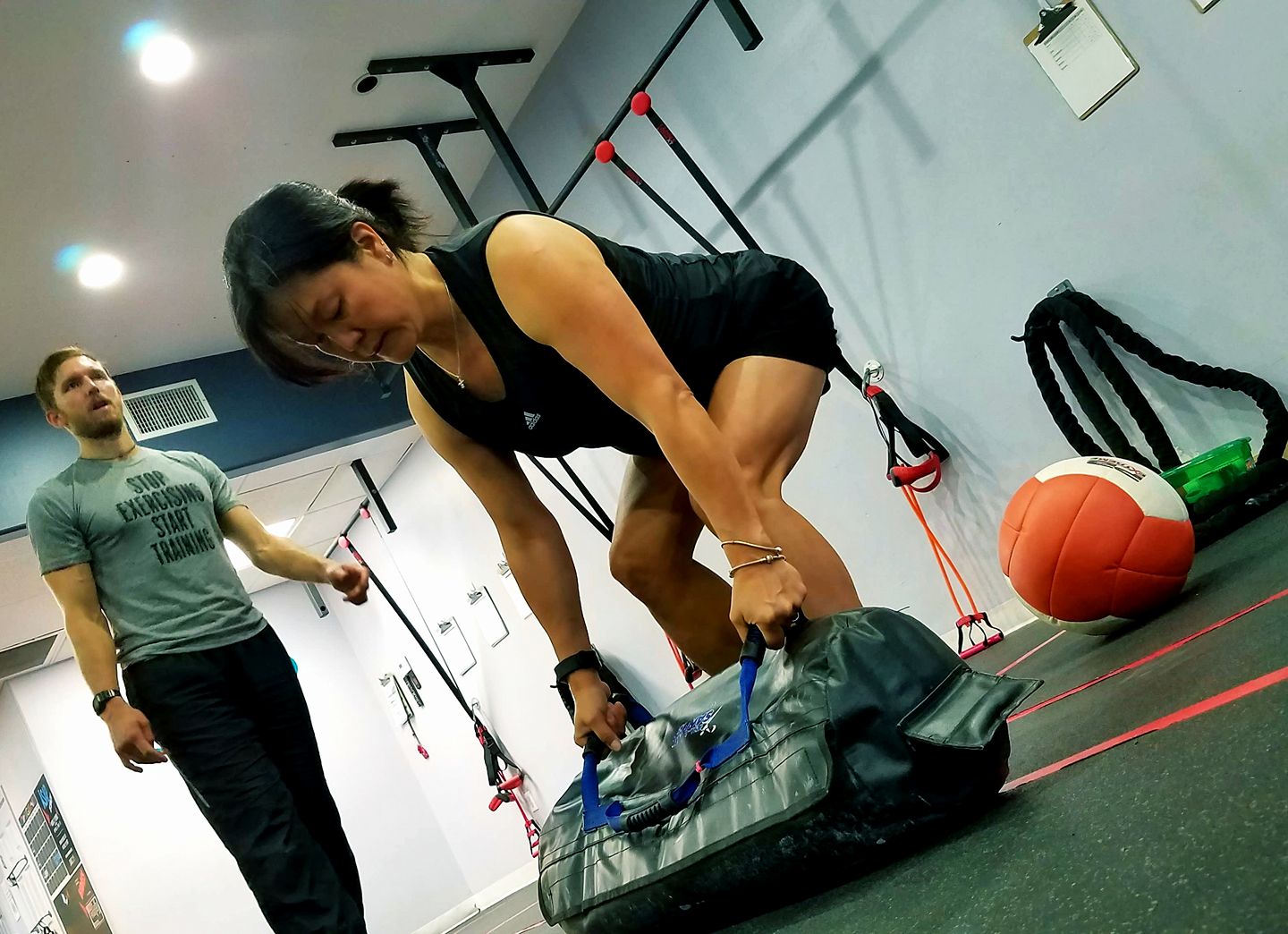 sandbag deadlift