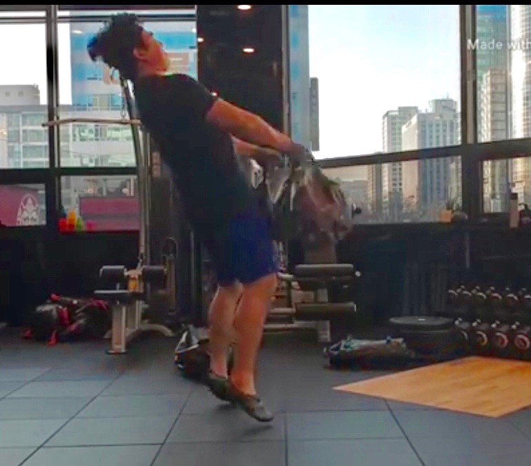sandbag power clean