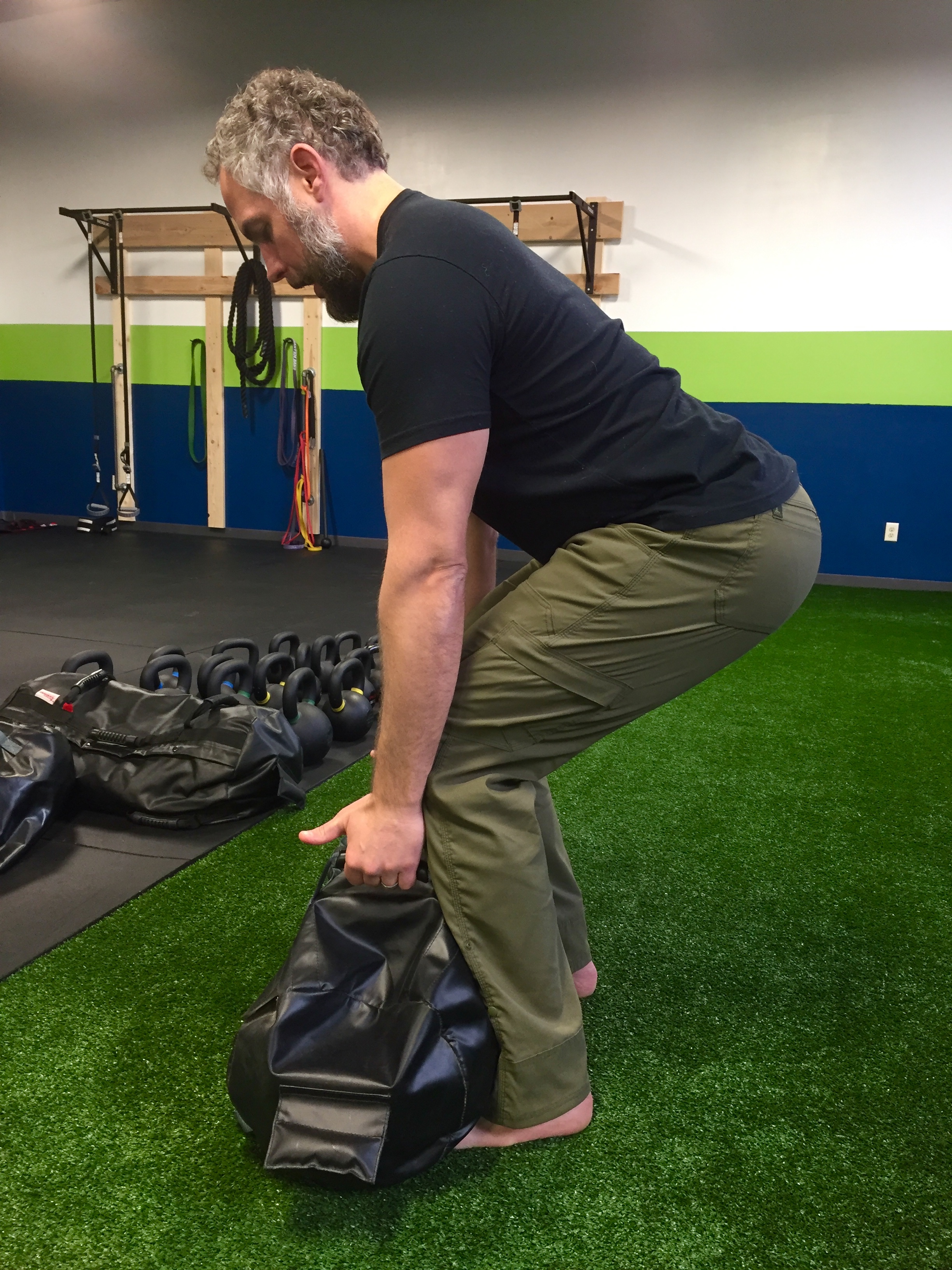 sandbag deadlift
