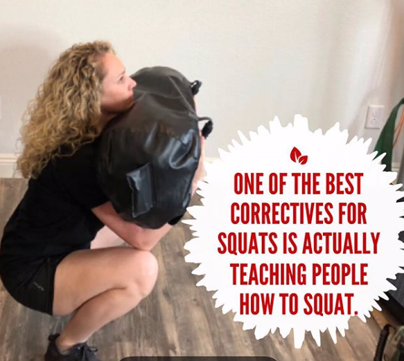 sandbag squats