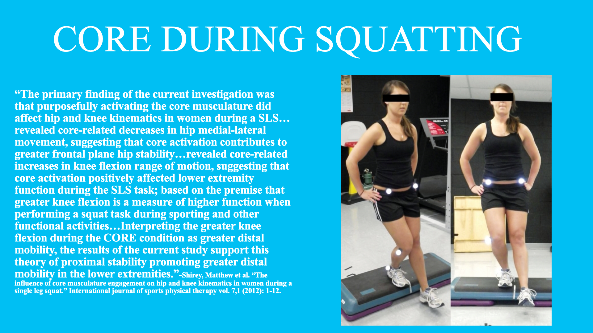 single leg training
