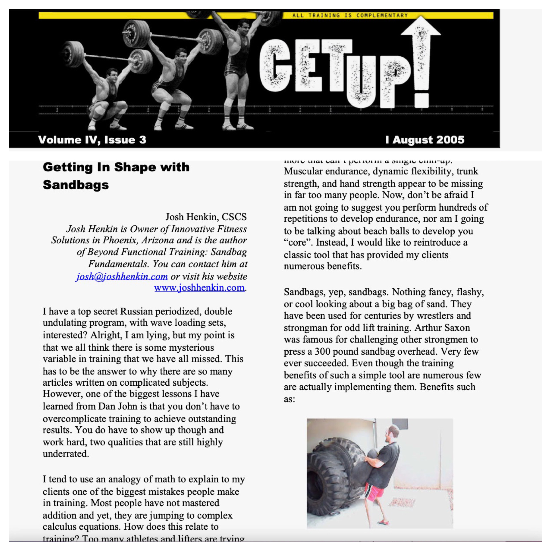 ultimate sandbag training
