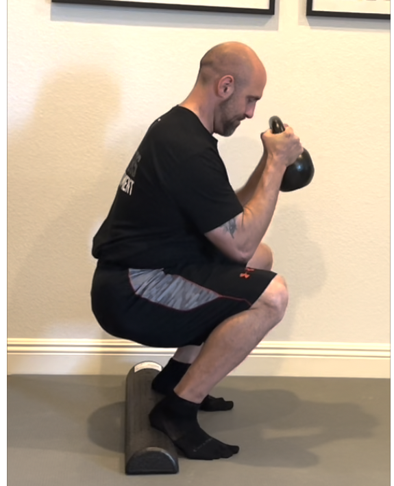 heel elevated squats