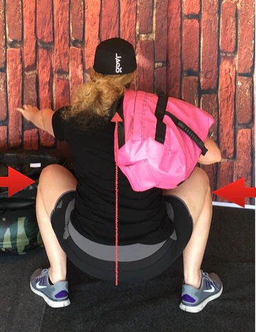 sandbag shoulder squat