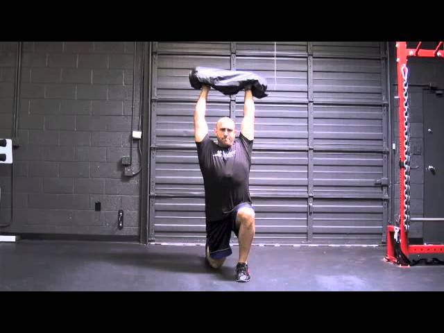 sandbag overhead press