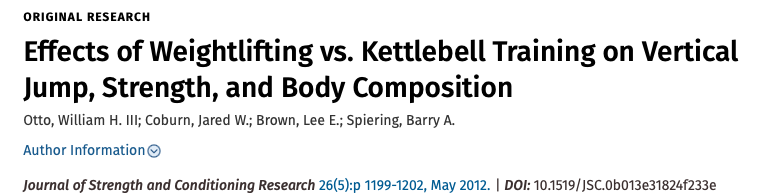 kettlebell training