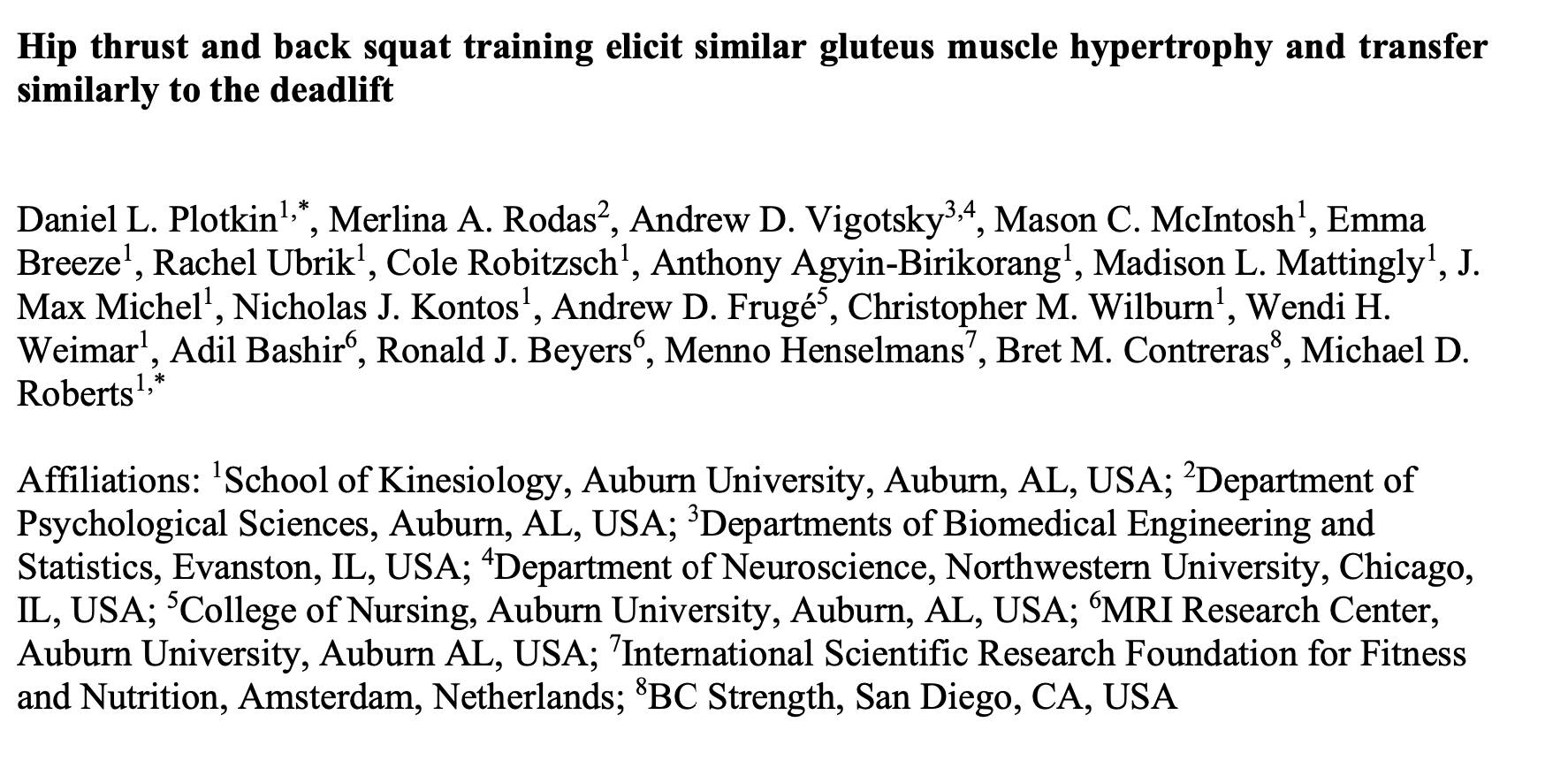 glute training