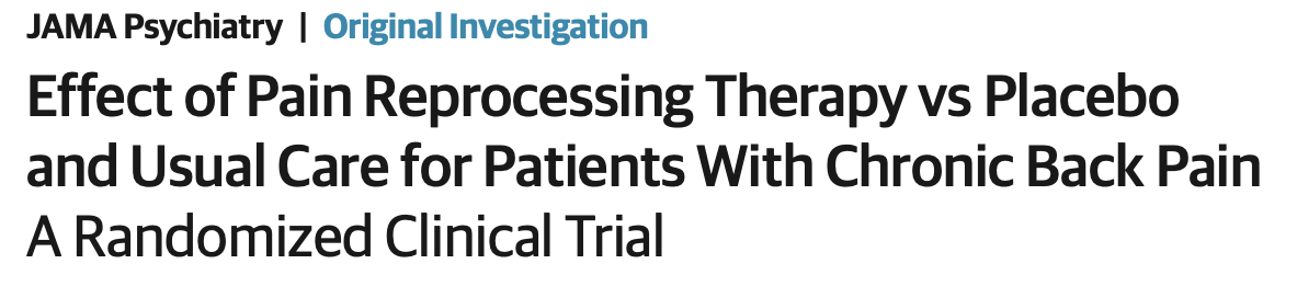 chronic low back pain